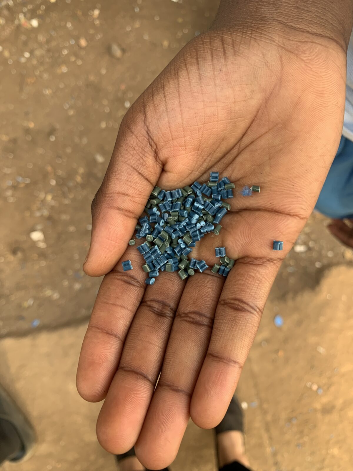 Recycling pellets at Moshi recycling plant plastic bottle pellets